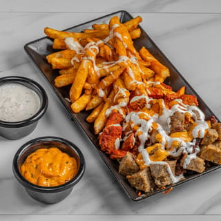 Mix over fries